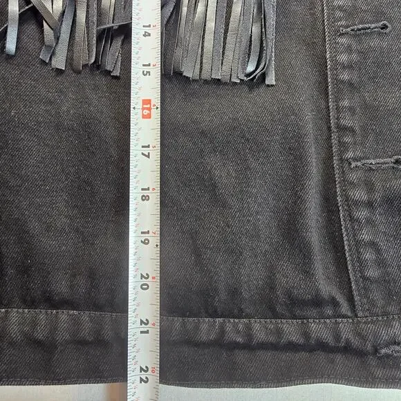 BLANKNYC for Anthropologie Battle Ship Fringe Jacket. Size 1X - Picture 9 of 10